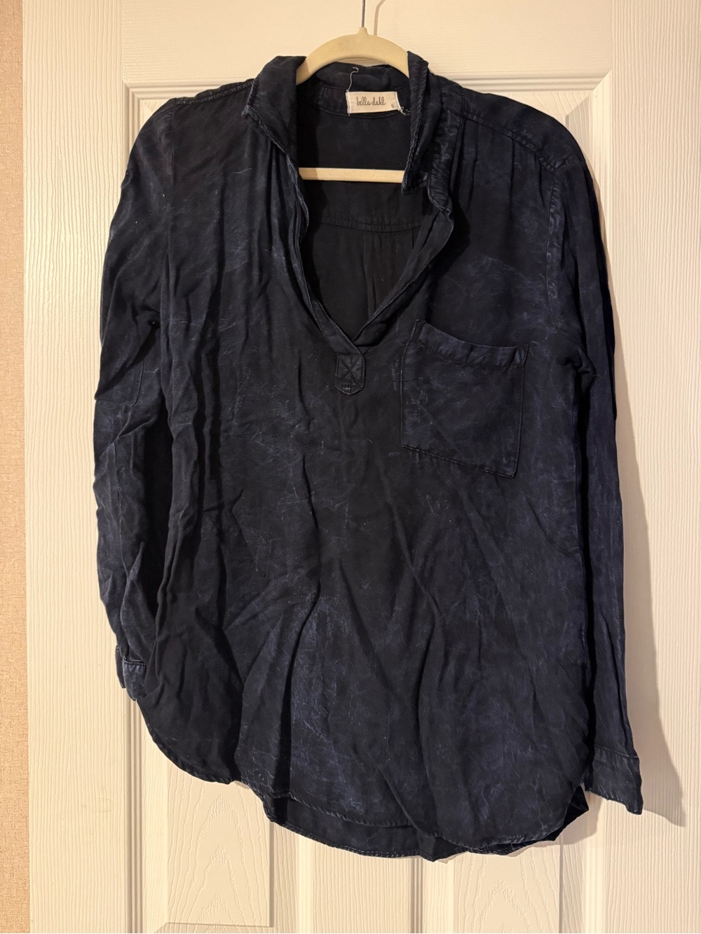 Bella Dahl Men's Dark Navy Button-Up Pullover Shirt
